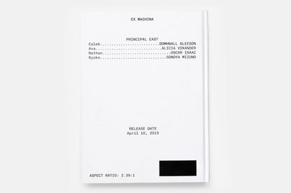 Ex Machina Screenplay Book