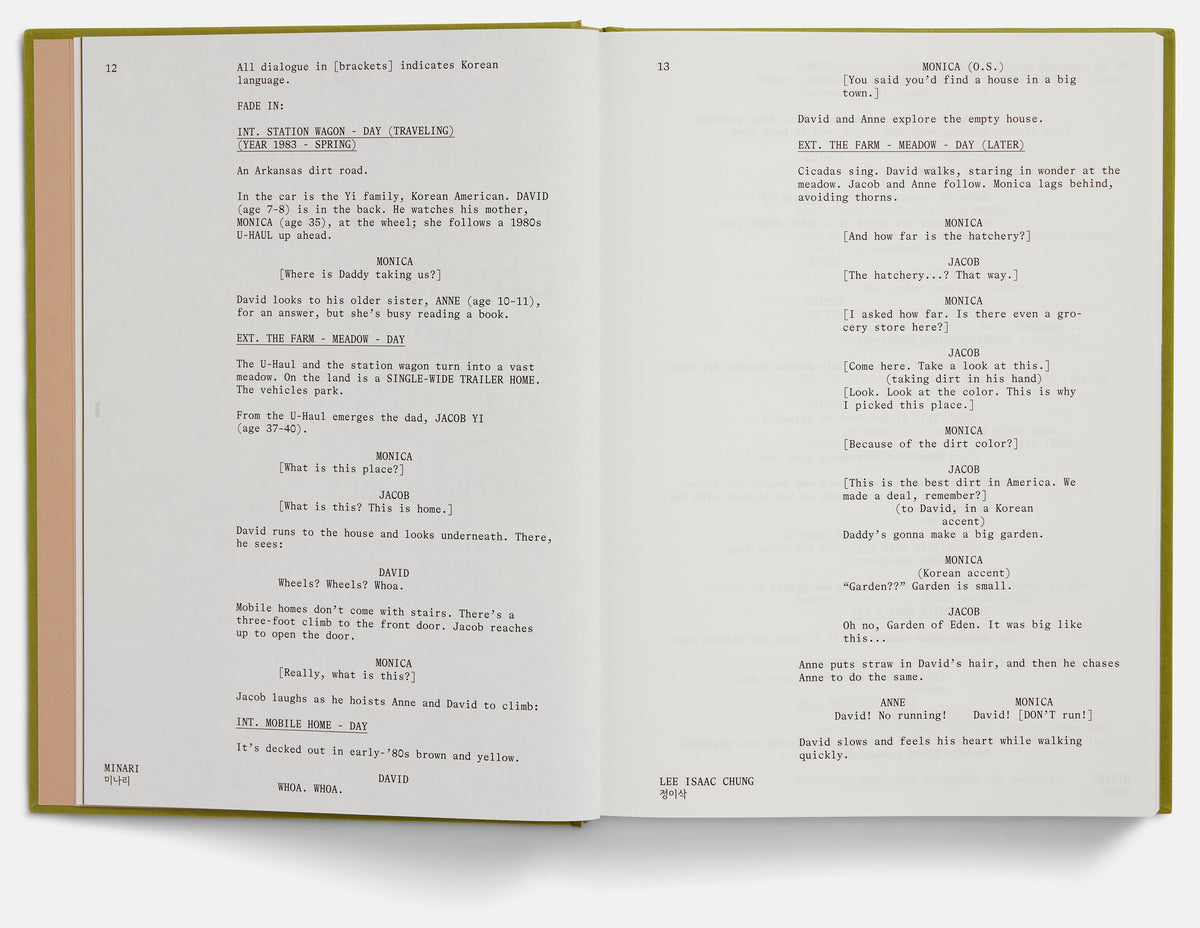 Libretto della sceneggiatura di Minari