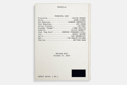 Priscilla Screenplay Book