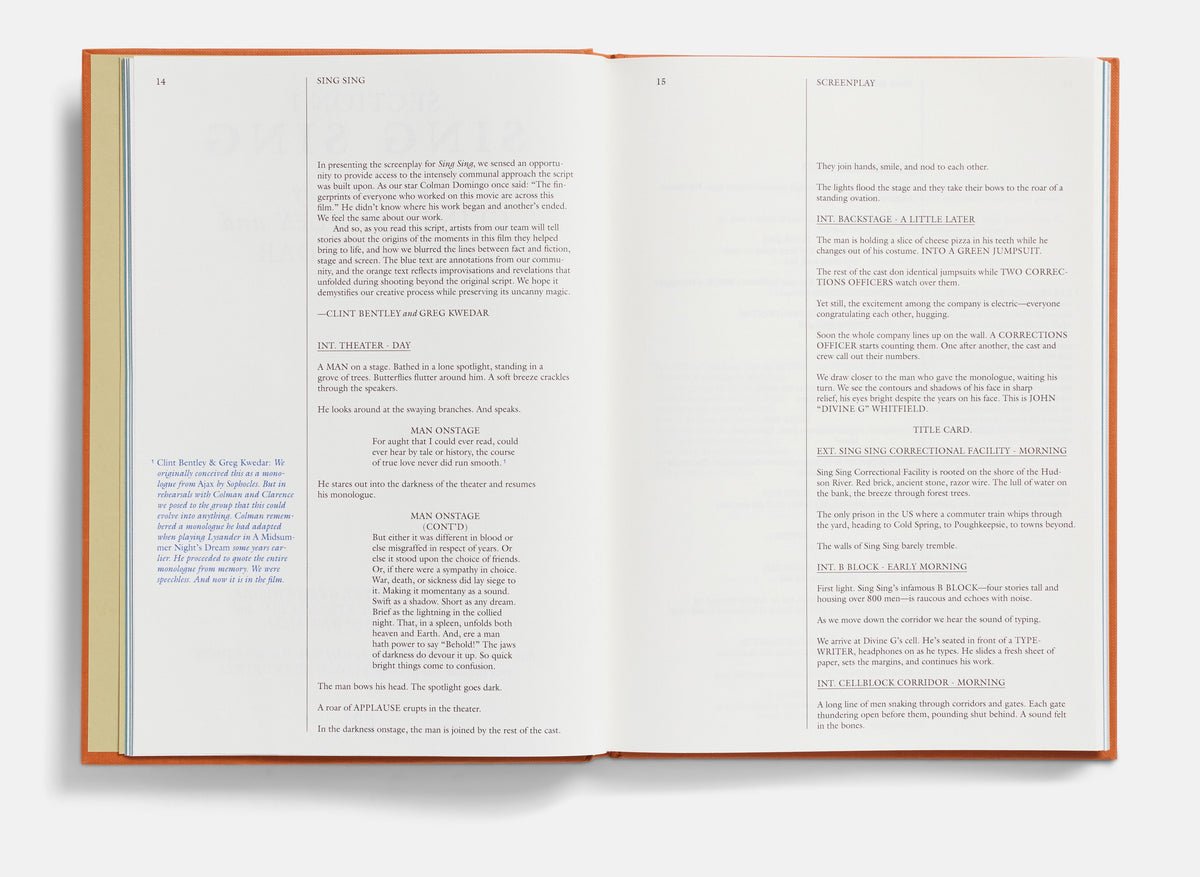 Libro della sceneggiatura di Sing Sing